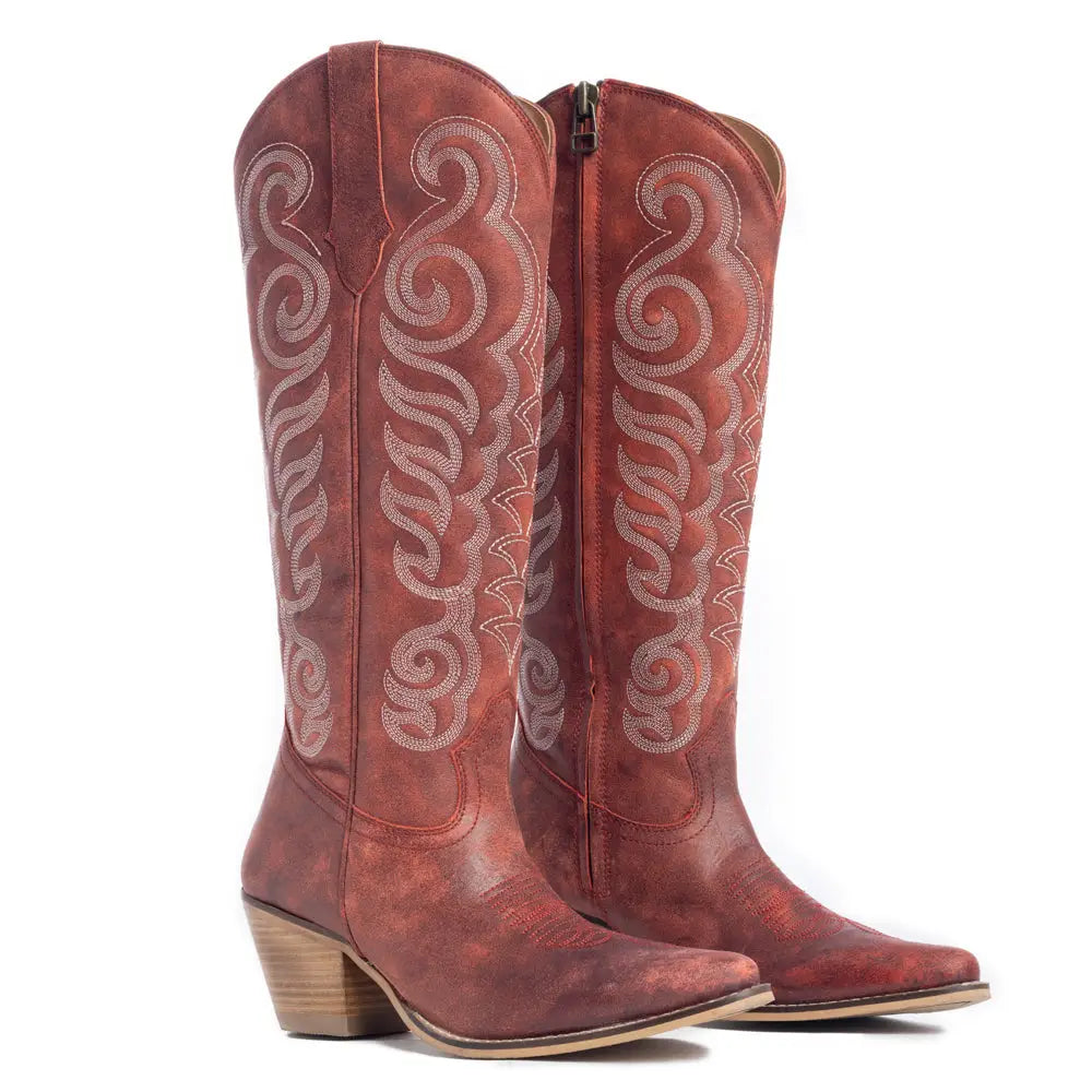 Nalejandra Boots - Cloud Red