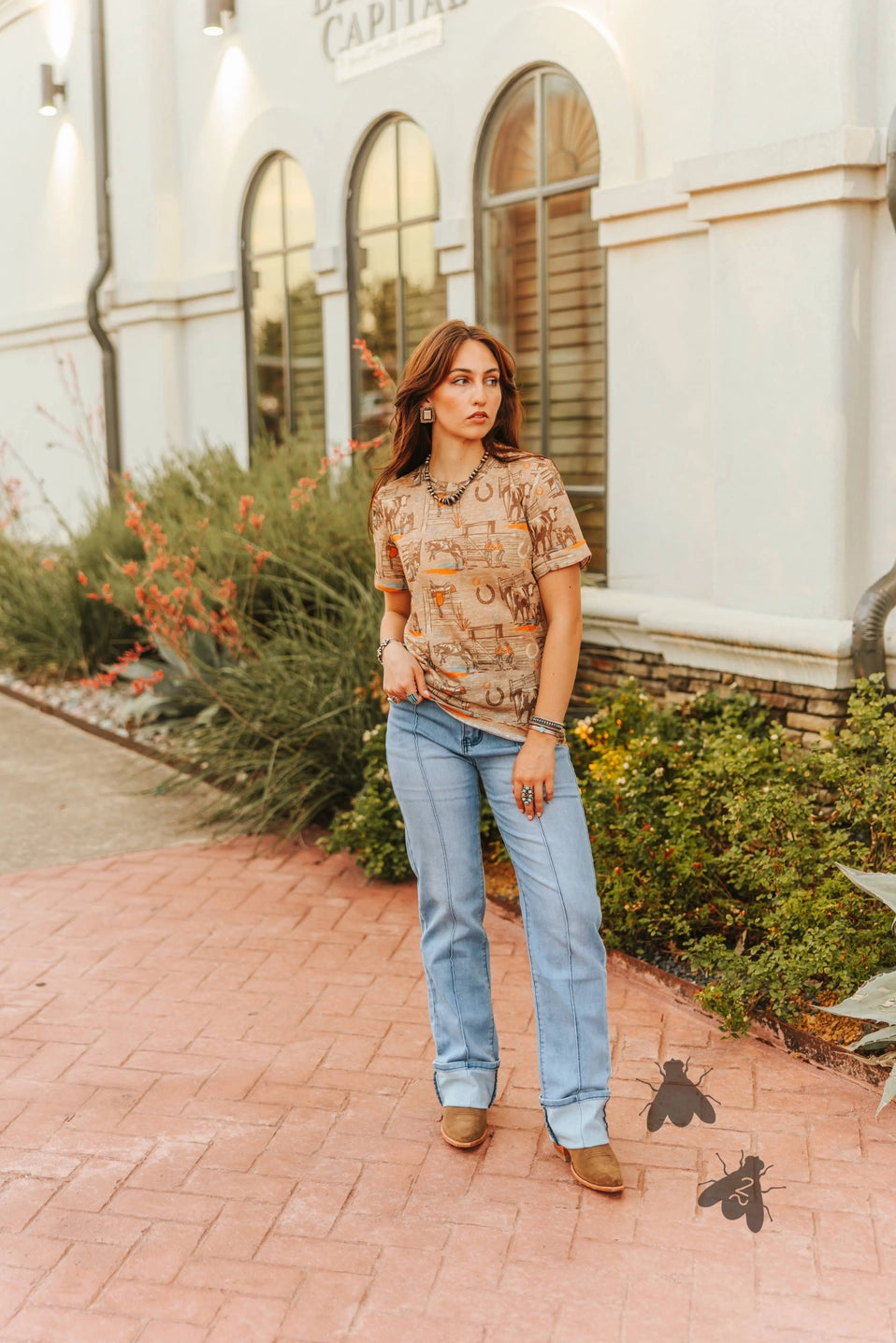 Sunset Ranch Tee - Retro