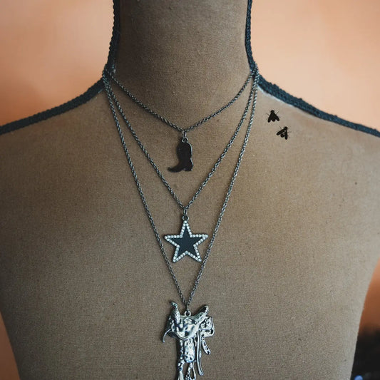 Blazin’ Saddle Necklace